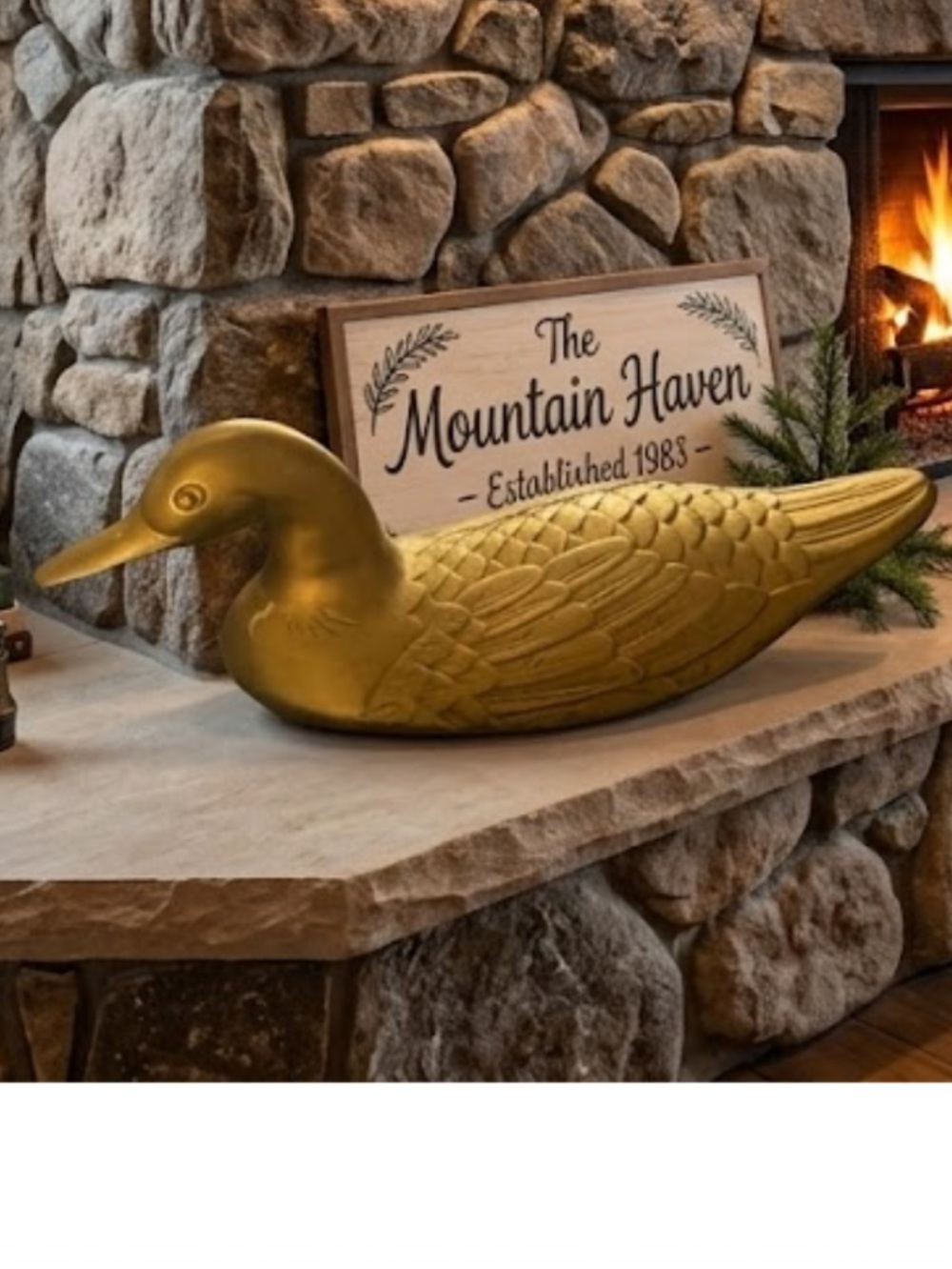 MCM Large Solid Brass Duck - Picture 7 of 7